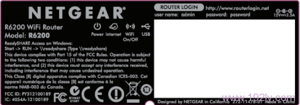 查看網件R6200路由器預設的WiFi名稱、WiFi密碼